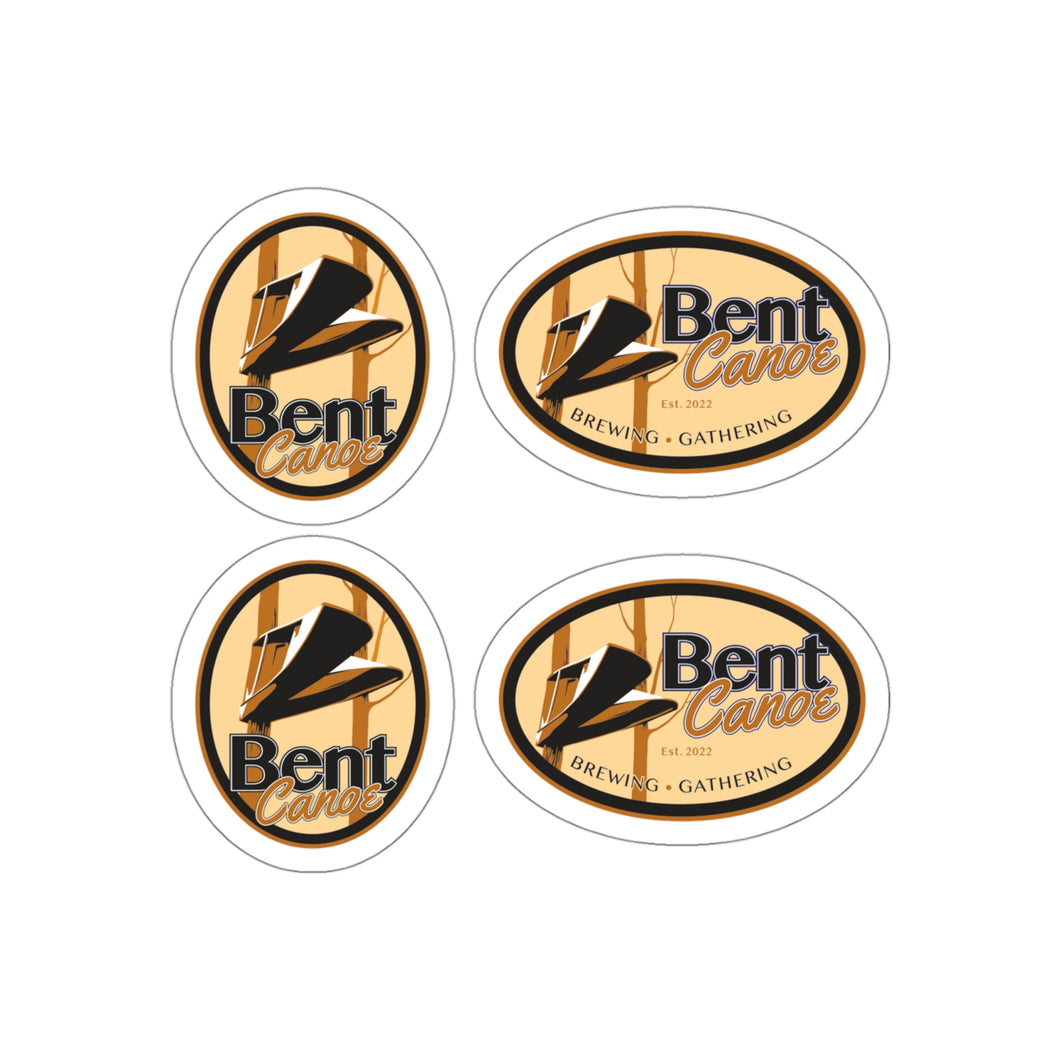 Bent Canoe Water Resistant Vinyl - 4 sticker sheet