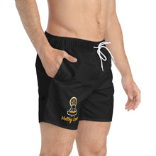 Load image into Gallery viewer, Volley Lamas Black Swim Trunks
