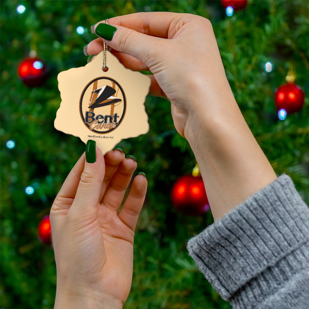 Bent Canoe Ceramic Ornaments