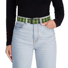 Load image into Gallery viewer, Green Snake Skin Belt
